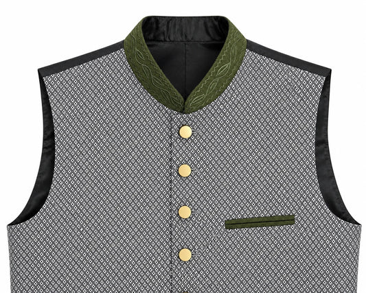 Trachten Vest Fancy Grey